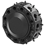 VDI40 TURRET TOOL DISC RADIAL 12 TOOLS DRIVEN 1 MOTOR PCD=320 mm PRAGATI SMT100 LEFT HAND